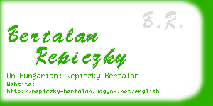 bertalan repiczky business card